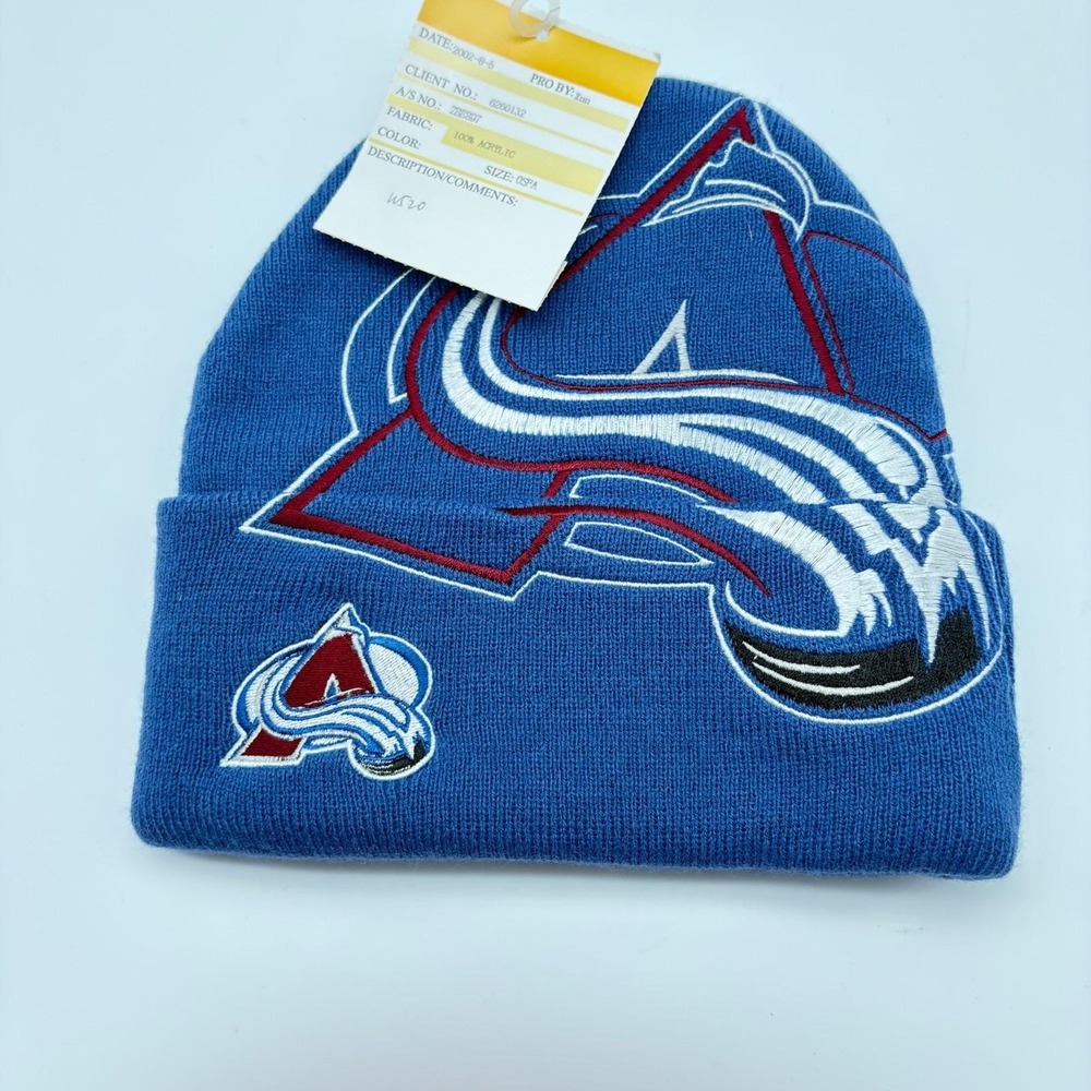 Colorado Avalanche NHL Embroidered Blue Knit Cuffed Hat Custom? NWT